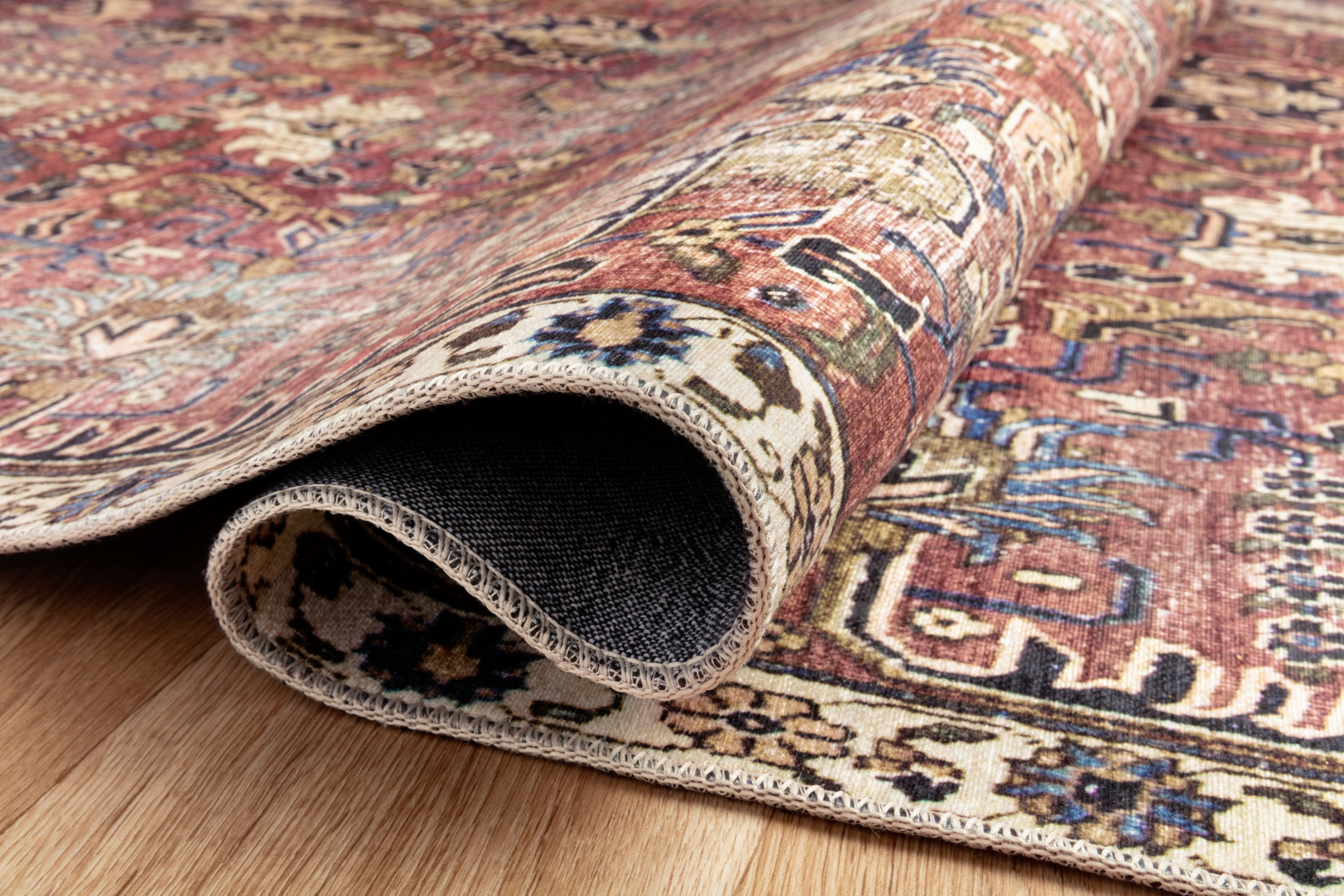 Chris Loves Julia x Loloi Jules Merlot/Multi 7'-6" x 9'-6" Area Rug