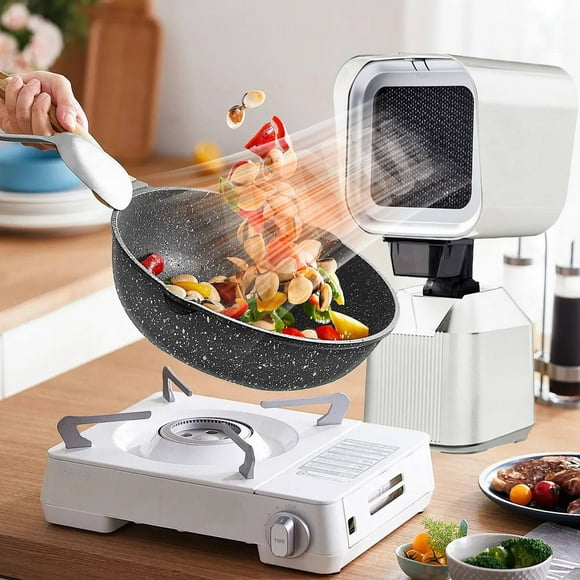Huayishang Kitchen Cleaning Supplies Kitchen Portable Range Hood Exhaust Fan For Kitchen With Adjustable Angle Height Desktop Exhaust Fan Exhaust Fan Noise Portable Kitchen Exhaust Fan