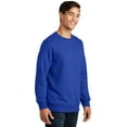 thumbnail image 4 of Port & Co Adult Male Men Plain Long Sleeves Sweatshirt True Royal X-Small, 4 of 6