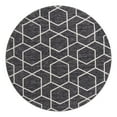 thumbnail image 2 of Unique Loom Eco Trellis Collection Area Rug - Mondo (7' Round Charcoal Gray/Ivory), 2 of 6