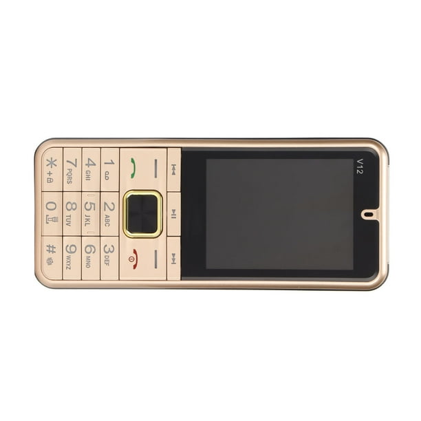 Teléfono Celular Con Botones Grandes, Portátil, 2000 MAh, Recargable, Multifunción, Pantalla HD De 2,8 Pulgadas, 2G, Teléfono Celular Desbloqueado Para Ancianos Y Niños Para ANGGREK Enchufe dorado de EE. UU.