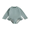 thumbnail image 1 of POINTERTECK Bébé Fille Protection Solaire à Manches Longues Garde Maillot de Bain Jaune 2-3 Ans, 1 of 7