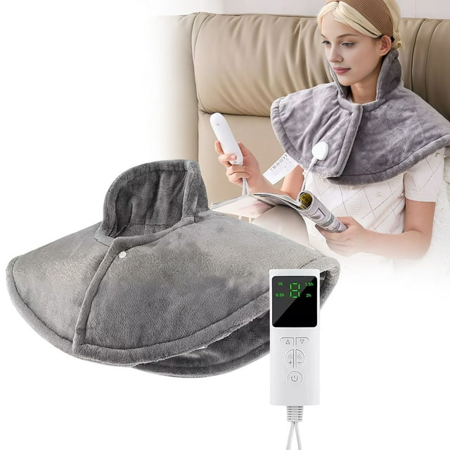 Sentmoon Heated Winter Shawl with Timed Constant Temperature Shoulder and Neck Protection Comfortable Warm Wrap Electric Blanket Easy Use Cold Weather Accessory