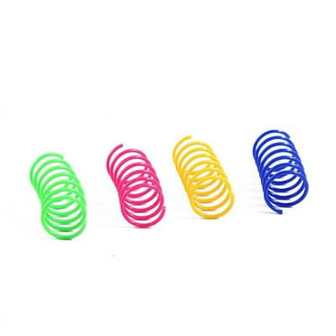 BESTSKY Cat Spring Toy,Colorful Plastic Springs Cat Toys for Indoor Cats,Interactive & Fun Cat Toys