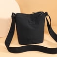 thumbnail image 3 of HUISZJ Nylon Crossbody Bag, Messenger Bag with Adjustable Shoulder Strap, Casual Crossbody Purse for Work Travel Outdoor (Black), 3 of 9