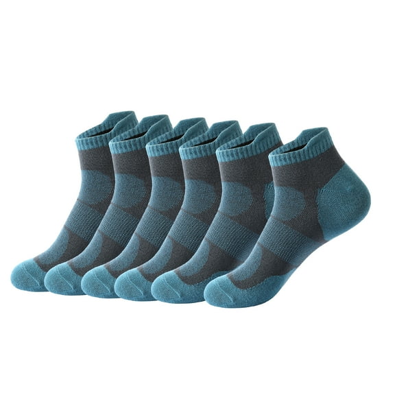 Hehanda 6 Pairs of Men's Multi-Pack Mesh Ventilating Comfort Fit Performance Low-Cut Socks