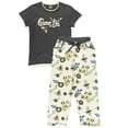 thumbnail image 3 of Lazy One Women's Pajama Set, Short Sleeves with Cute Prints, Relaxed Fit, Queen Bee, 3 of 7