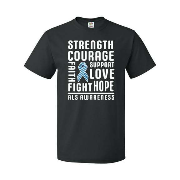 Inktastic Als Awareness Strength Courage Support T-Shirt
