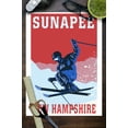 thumbnail image 3 of Sunapee, New Hampshire, Colorblocked Skier (9x12 Wall Art Print, Home Decor), 3 of 3