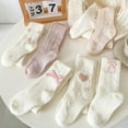 thumbnail image 5 of YWOAGH Breathable Girls Socks Tights For Summer With Elastic Waistband And Bow For Dress Shoes And Casual Wear White_01 0-1, 5 of 6