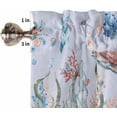 thumbnail image 5 of Kitchen Curtains Valances for Small Windows, Summer Ocean Life Short Curtain Valance for Living Room, Sea Turtles Starfish Seaweed Rod Pocket Blinds Window Printed Drapes 1 Panel 54x18 Inch, 5 of 6