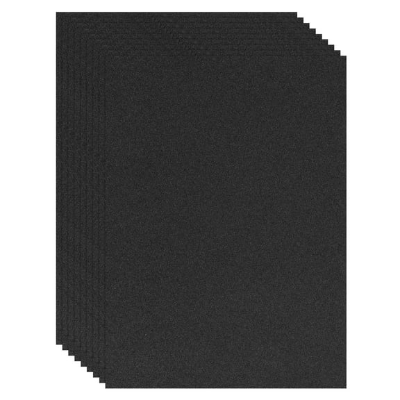 Uxcell 8.3x11.4 Sanded Pastel Art Papers Colored Pastel Papers, Black, 10Pcs