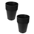 thumbnail image 3 of LEORX 10Pcs Black Plastic Flower Pot for Balcony Plants Durable and Stable, 3 of 6