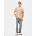 thumbnail image 2 of Cloth Detail Crew Neck Slim Fit Textured Basic T-Shirt, 2 of 6