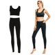 thumbnail image 1 of Mujer Fitness Bra Top Chaleco Pantalones Medias deportivas Compresión Entrenamiento Yoga Traje (L), 1 of 8