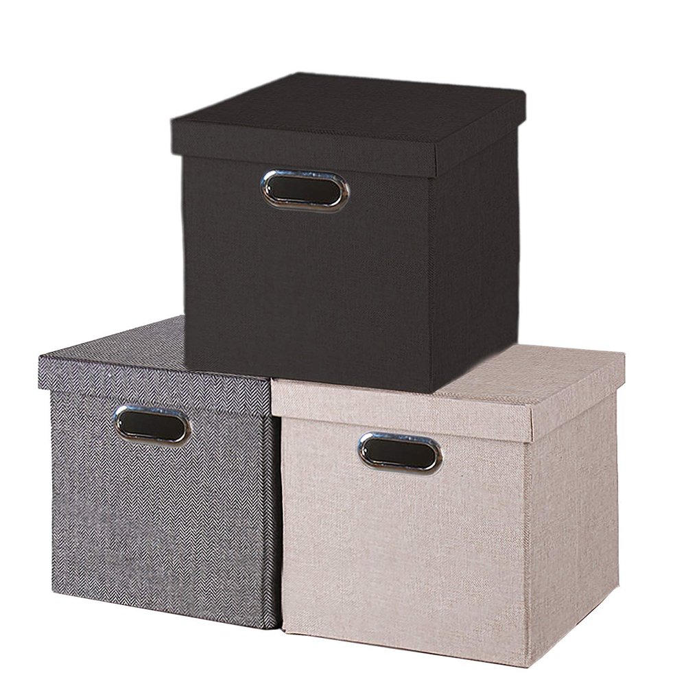 Decor Hut Foldable Storage Cube with Lid, Cover to Keep Everything