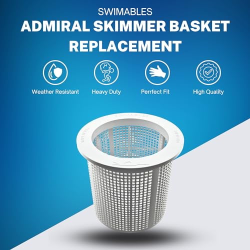 Swimables R38013A Pool Skimmer Basket for Inground Pool Compatible with Pentair American Admiral Skimmer Basket | Heavy Duty Pool Basket Skimmer | Made in USA