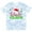 Tie Dye Blue, variant on Inktastic Uncle Claus with Christmas Santa Hat and Snowflakes T-Shirt