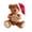 B-1PC-Little Bear-F, variant on Velvet Wrapped Christmas Ball Ornament with Bow,Fabric Covered Hanging Bauble,Elegant Decor for Christmas Tree,Doorknob,Window Handle And Holiday Interior Styling