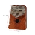 thumbnail image 4 of Piano de pulgar Thumb Piano 17 Keys Instrumentos musicales Portable Finger Piano Regalos para niños y adultos Principiantes Abanopi  Piano de pulgar, 4 of 6