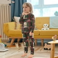 thumbnail image 5 of Boys Pajamas Girls Pajama Red Plaid Christmas Tree and House Cute Comfortable Cotton Two-piece Pajama Set, 5 of 7