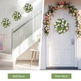 thumbnail image 2 of Blosmon Candle Rings Wreaths 6 Pcs 13.4" Large White Artificial Flowers Wedding Centerpiece for Table Spring Summer Fake Rose Wreath for Front Door, 2 of 6