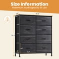 thumbnail image 3 of edx 8 Drawers Fabric Dresser for Bedroom, Drawer Organizer Storage Cabinet for Closet, Clothes, TV Stand, Black, 3 of 9
