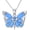 Blue Opal-2, variant on Butterfly Necklace for Women 925 Sterling Silver Abalone Shell/Blue Opal/Turquoise Gemstone Butterfly Pendant Necklace Dainty Jewelry Gifts for Girlfriend Mother