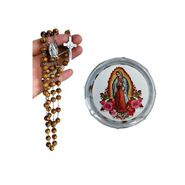 12 Rosarios Virgen Guadalupe Cruz Dorada Aroma Recuerdos Xtellar cafe