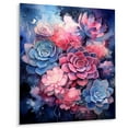 thumbnail image 2 of Designart "Pink Blue Succulent Resilience Colorful Succulents" Floral Metal Wall Decor, 2 of 5
