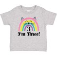 thumbnail image 3 of Inktastic 3rd Birthday Rainbow 3 Year Old Girl Girls Toddler T-Shirt, 3 of 5