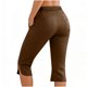thumbnail image 4 of Pantalones de Cintura Elástica para las Mujeres Color Sólido Deportes Capris con Bolsillos Laterales, Mujeres Cintura Elástica Capris Casual Salón Bottoms de Verano, 4 of 7