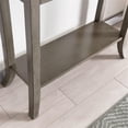thumbnail image 4 of Leick Home Traditional Wood Tray Edge Console Hall Stand in Smoke Gray, 4 of 7