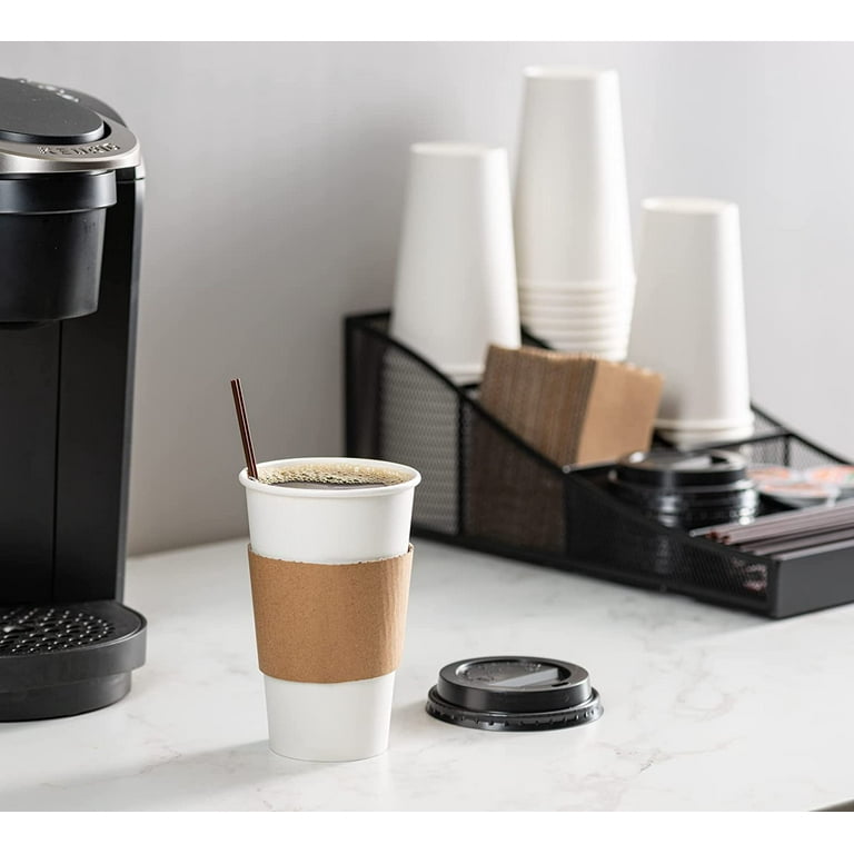 Comfy Package 16 Oz Hot To Go Disposable Coffee Cups with Lids