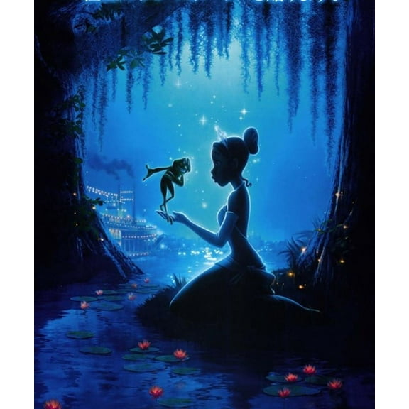 5D Diamond Painting Princess and Frog Kits for Adult Diamond Art Tiana Diamond Dots Paint with Diamonds Paint by Numbers Gem Art Embroidery Cross Stitch 12"X16"