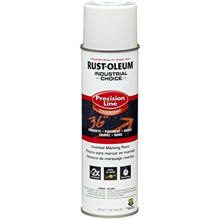 Rustoleum Industrial Choice M1600 System Inverted Solvent Based Marking Spray Paint, 17 oz, White
