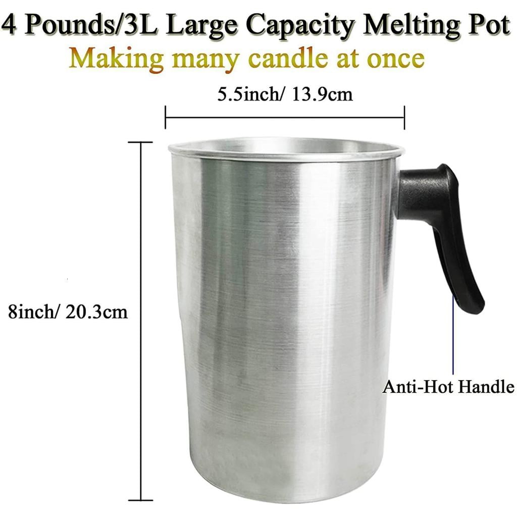 Ywmsfl 101.4oz Aluminum Alloy Candle Making Pitcher Dripless Pouring Spout
