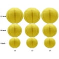 thumbnail image 2 of MINKUROW Round Hanging Paper Lanterns Decorations for Party Wedding Birthday Baby Showers Supplies,Yellow 12'',10'',8'',9 Pack, 2 of 7