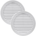 thumbnail image 1 of Cubierta de rejilla de ventilación redonda de plástico blanco de 5" Vent Systems, 1 of 9