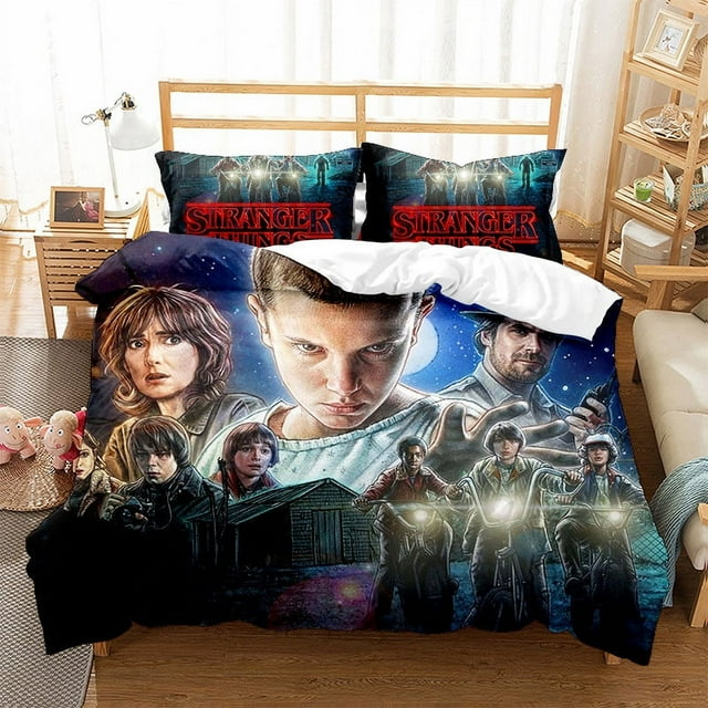 Strange Story Bedding Suit, Three Piece Set, Microfiber, Duvet Cover, Suitable For Boys And Girls-sebneei