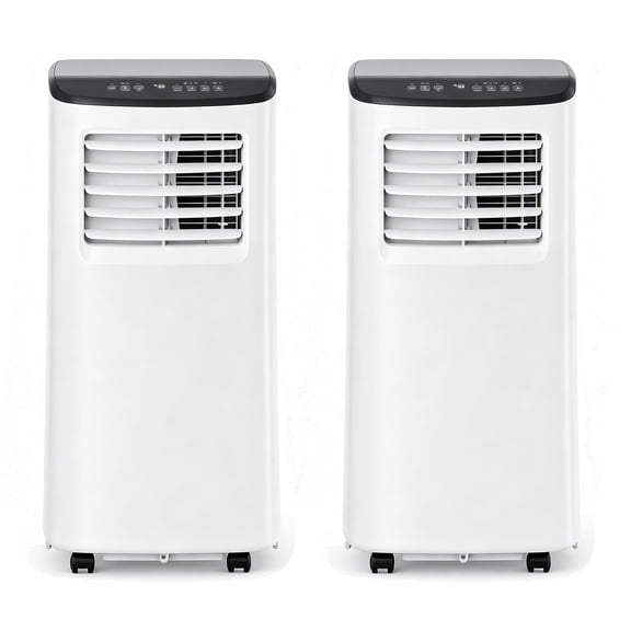 2 Pack 8000 BTU Portable Air Conditioners,3-in-1 AC Unit with Cool,Dehumidifier & Fan,Cools Up to 350 Sq Ft,Remote Control,Window Kit,Compact for Bedroom or Home Office