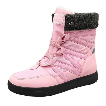 

Fesfesfes Womens Ankle Boots Winter Plus Cotton Shoes Short Hair Warm Shoes High-top Snow 39(US:7)