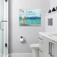 thumbnail image 2 of Nautical Sea Turtle Bathroom Wall Art Turtle Motivational Pictures Wall Decor Ocean Theme Canvas Prints Painting Framed Modern Artwork for Kitchen Dining Room Office 16"x12", 2 of 6