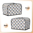 thumbnail image 2 of KLL Coffee To Go Pattern Print 2 Slice Toaster Dust Covers Kitchen Small Appliance Cover with 2 Pockets,Can hold Jam Spreader Knife & Toaster Tongs (11.4 x 7.9 x 7.5), 2 of 6