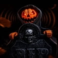 thumbnail image 7 of AuroraX Halloween Animated Tombstone Halloween Graveyard Decorations Sound Activated Battery Operated Spooky Light Up Outdoor Halloween Decorations Black, 7 of 7