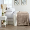 thumbnail image 2 of Great Bay Home Velvet Plush Fleece Reversible Sherpa Warm and Cozy Bed Blanket  (Full / Queen, Camel), 2 of 6