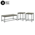 thumbnail image 2 of Lavish Home 3-Piece Coffee Table Set with 2 Matching Side Tables (Gray), 2 of 5