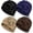 Black, Brown, Khaki, Navy, variant on 4 Pieces Cotton Chemo Turban Headwear, Soft Cancer Headwear Elastic Cancer Cap for Women with Hair Loss