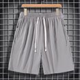 thumbnail image 3 of BiZtdJrK Mens Big and Tall Cargo Shorts Ice Silk Cooling Summer Beach Shorts Drawstring Breathable Casual Shorts with Pockets on sale clearance items Gray XXL, 3 of 8