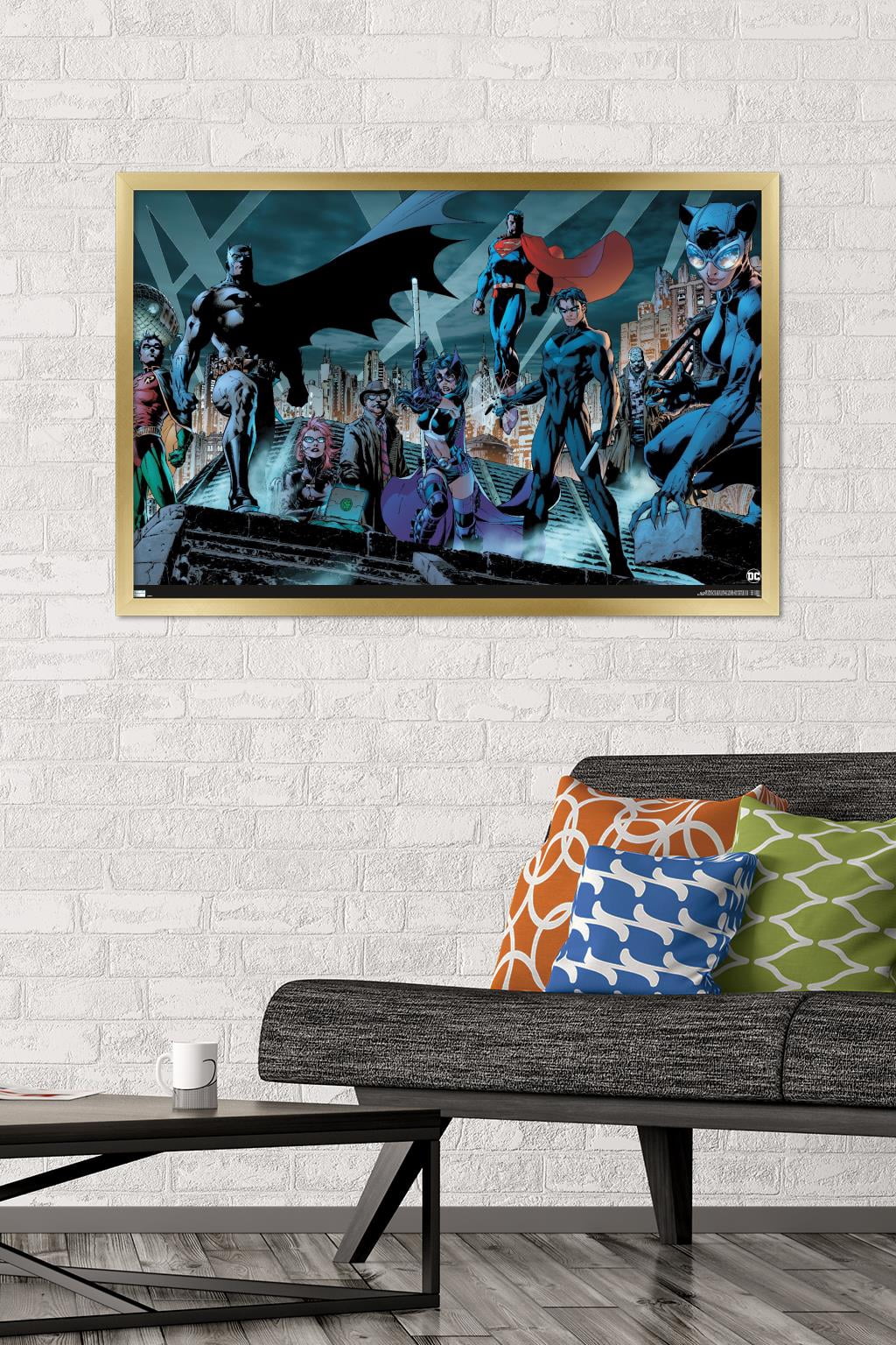 DC Comics - Batman - Skyline Wall Poster, 22.375" x 34", Framed